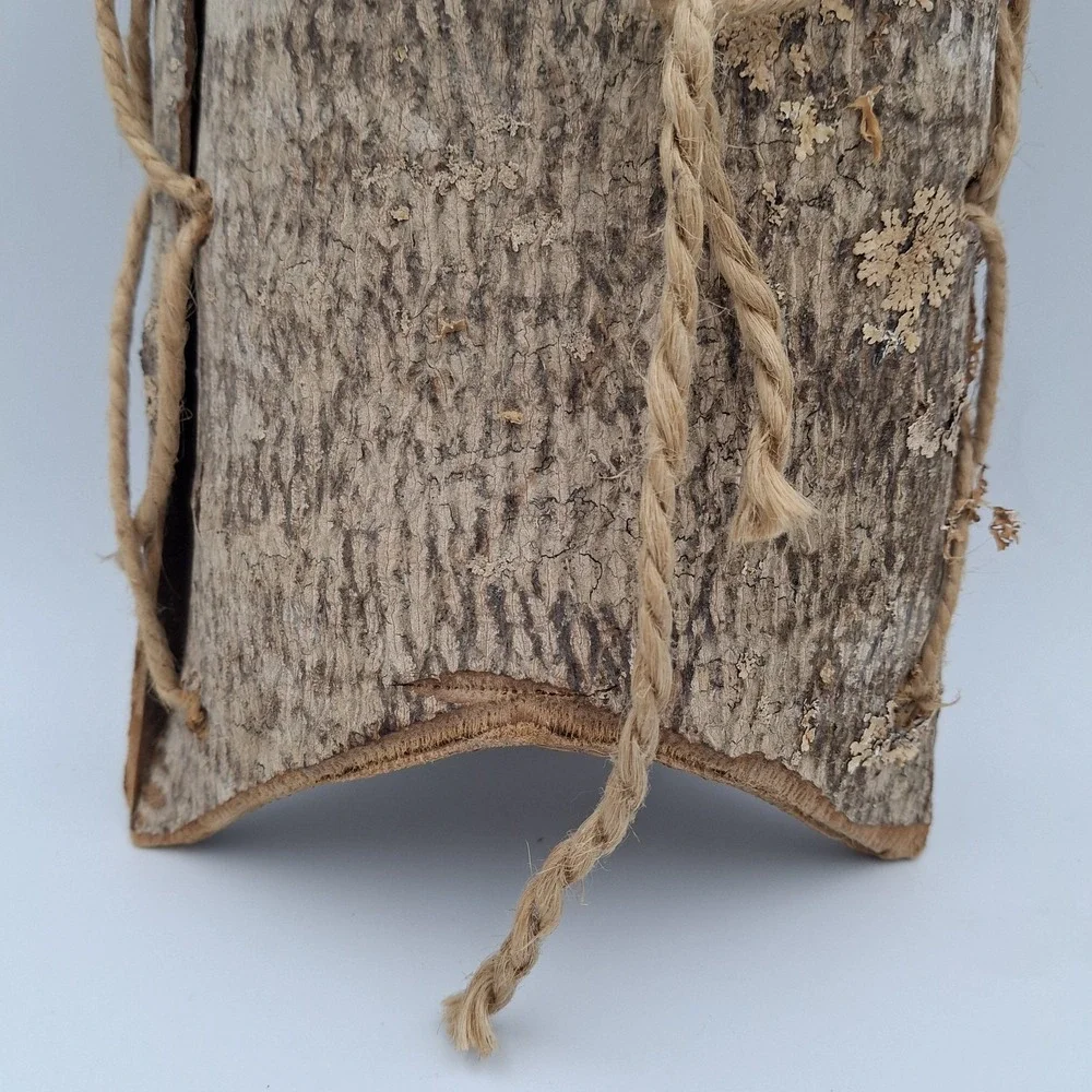 Vintage Wood Bark‎ Berry Basket (Appalachian?) Rustic Cabin Woods Decor Twigs 9